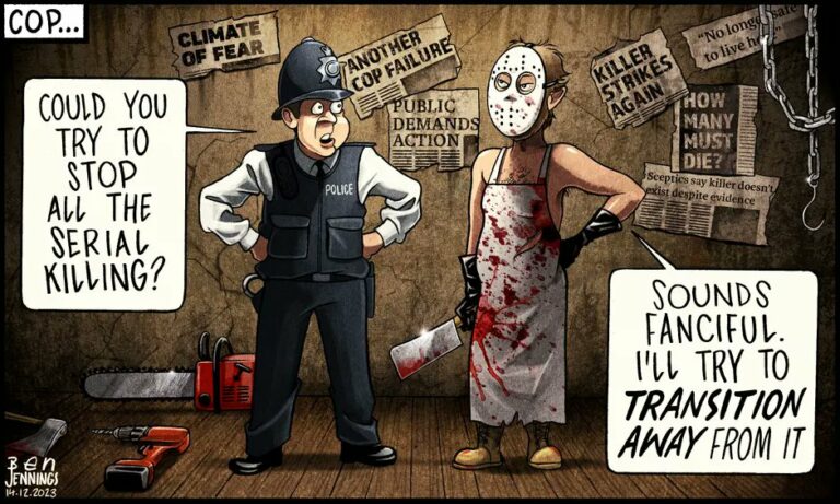 Political cartoon by Ben Jennings
