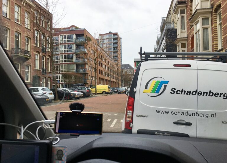 mijn pauze foto. Het uitzicht vanuit de voorruit.